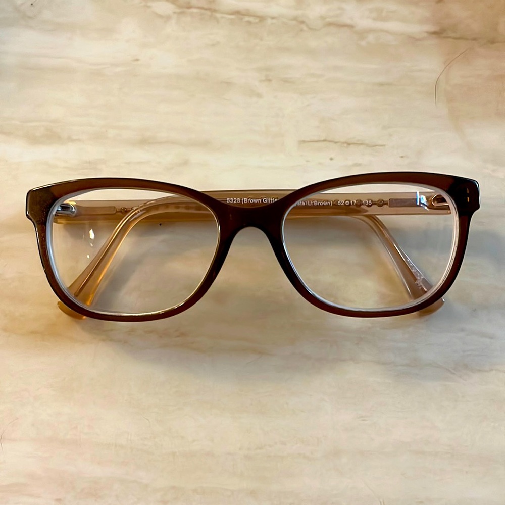 Coach Glasses Frames 0HC6072 BROWN GLITTER/CRYSTAL LT BROWN